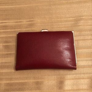 Red leather wallet